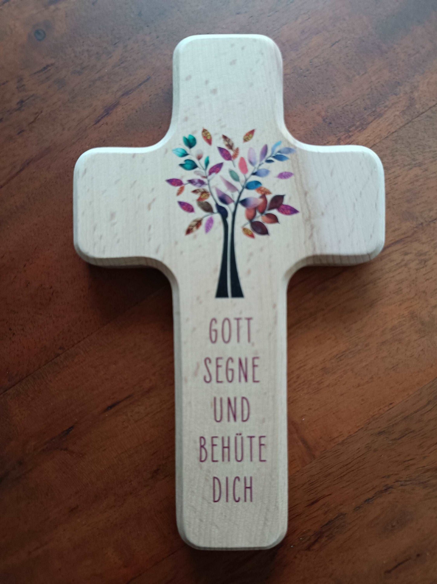 Kinderholzkreuz, Kreuz Holz, Taufe Geschenke - Gott segne und gehüte dich