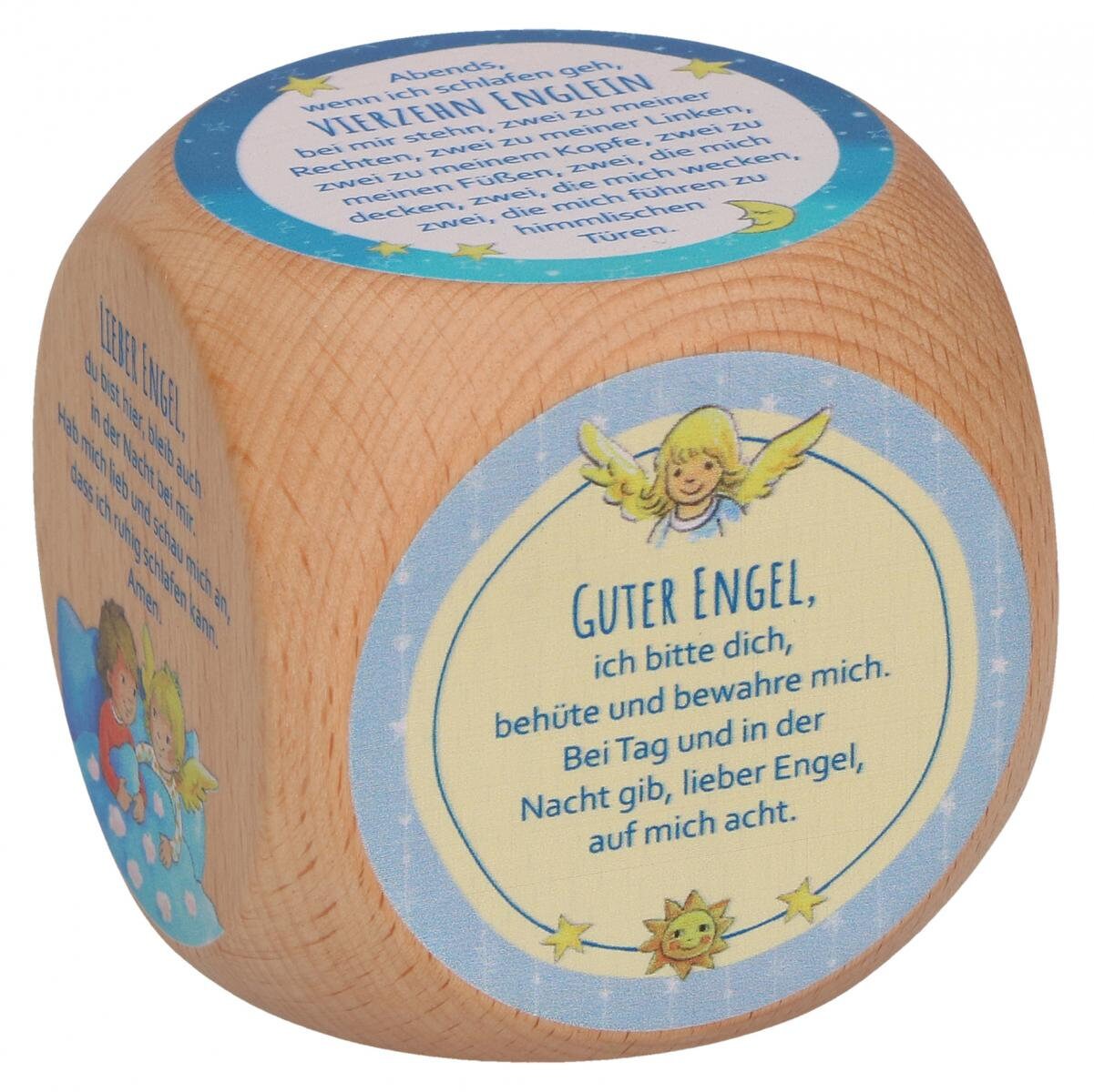 GEBETSWÜRFEL - Gute-Nacht-Gebete Taufgeschenk 6x6 cm