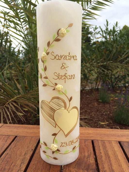 Hochzeitskerze mit 25% Bienenwachs/Wedding candle with 25 beeswax
