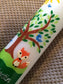 Taufkerze Lebensbaum mit Fuchs, inkl. Beschriftung, Farbwünsche möglich, Mädchen, Jungen, Baum, Sonne, Regenbogen, Wachsverzierungen, Taufe