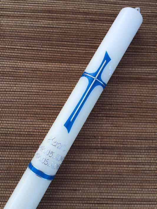 Taufkerze Kommunionkerze 40x4 cm