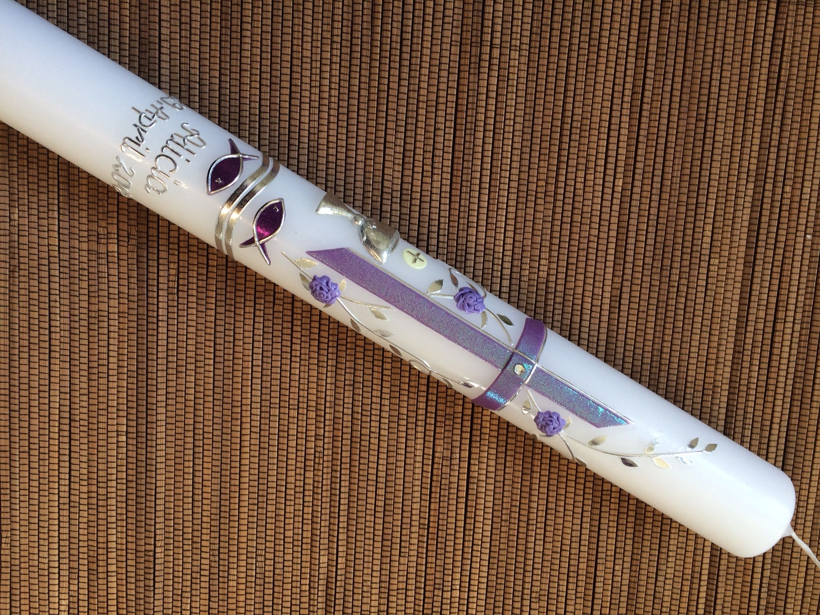 Kommunionkerze 40x4 Mädchen