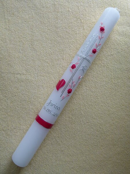 Kommunionkerze Mädchen 40x4