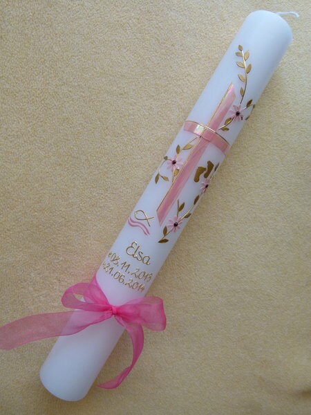 Kommunionkerze DU GEHST MIT