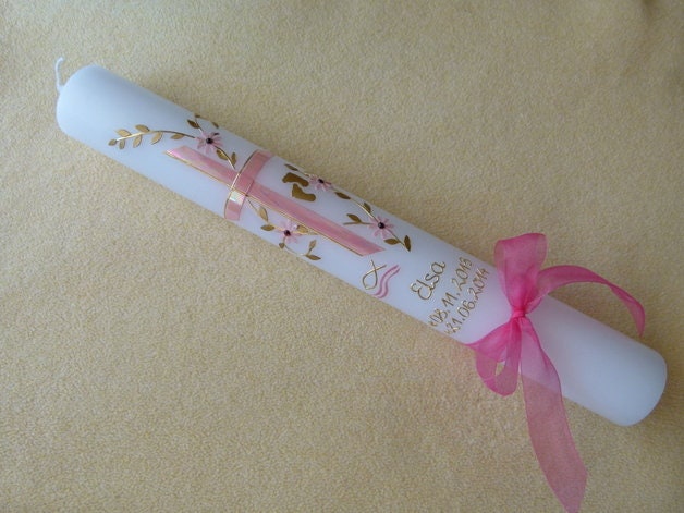 Kommunionkerze DU GEHST MIT