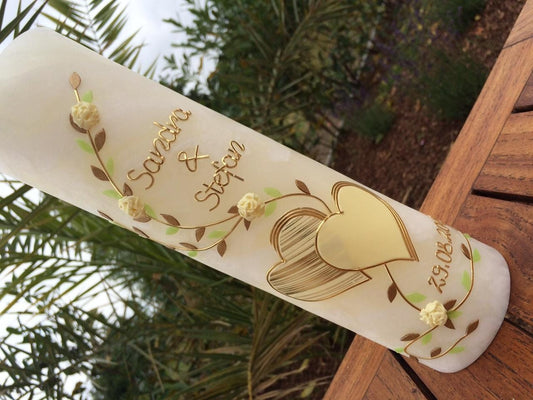 Hochzeitskerze mit 25% Bienenwachs/Wedding candle with 25 beeswax