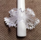 Kerzenschmuck Tropfschutz Kerzenrock Tüll - weiß