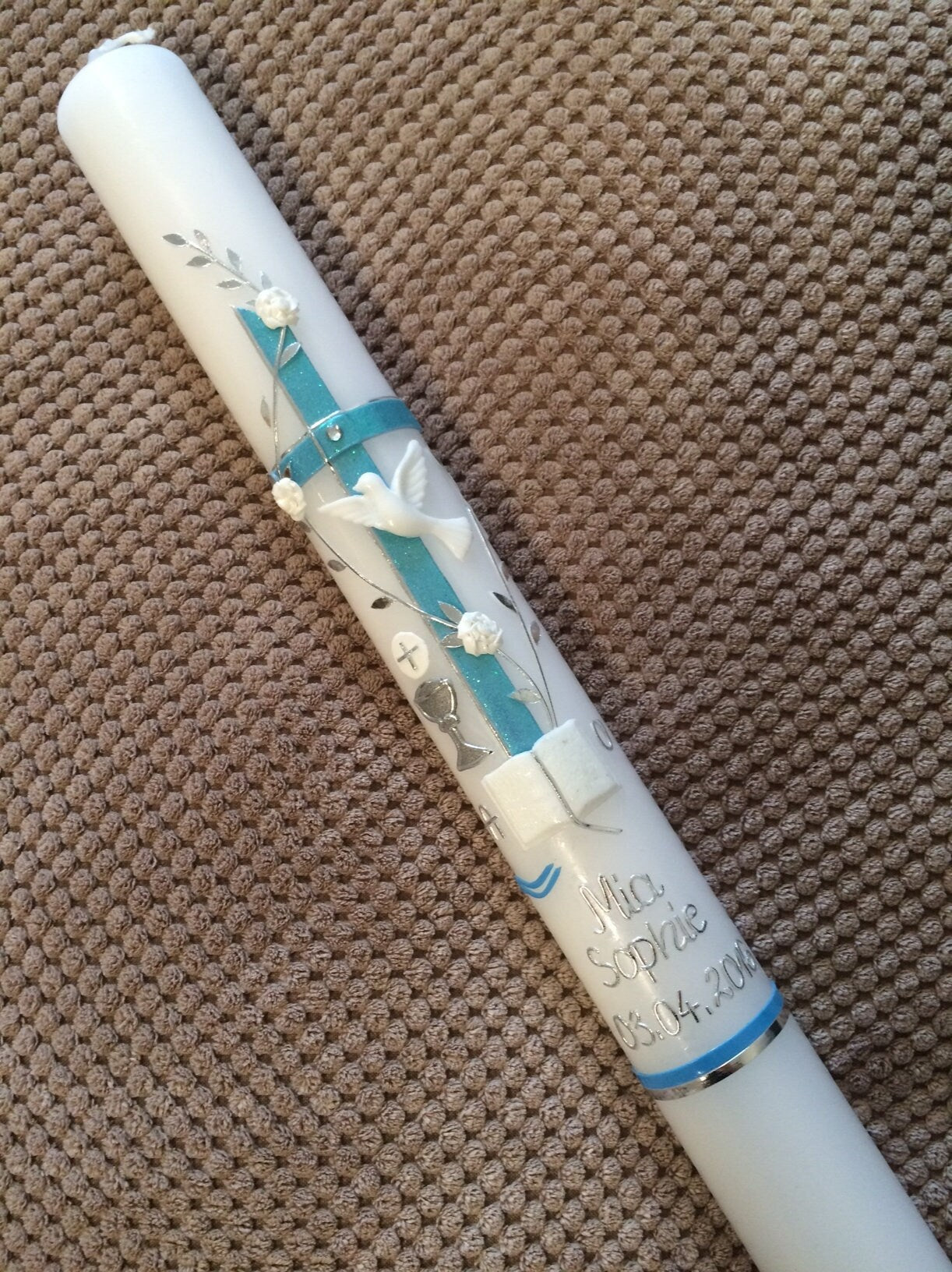 Kommunionkerze - Farbe nach Wahl