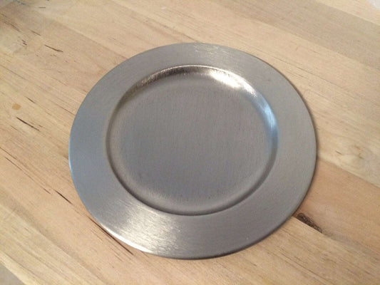 Kerzenteller silber für Kerzen 8 - 9 cm