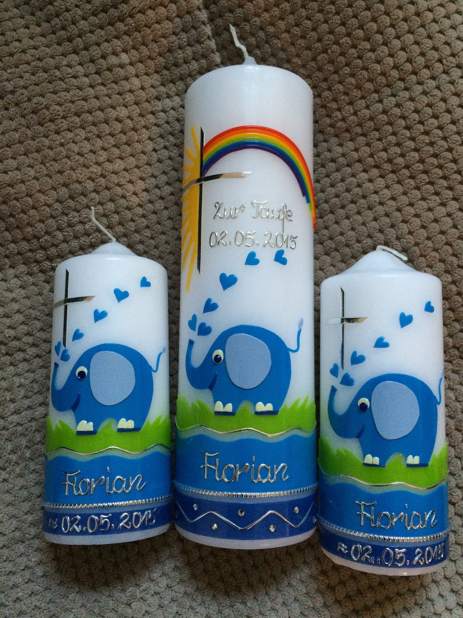 Taufkerzen Elefant