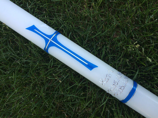 Taufkerze Kommunionkerze 40x4 cm