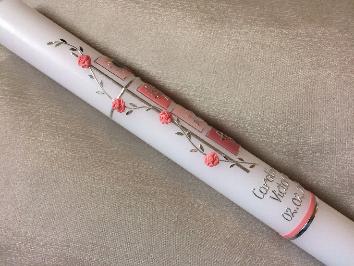 TAUFKERZE Kommunionkerze