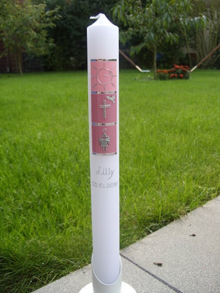 Taufkerze Kommunionkerze 40x4