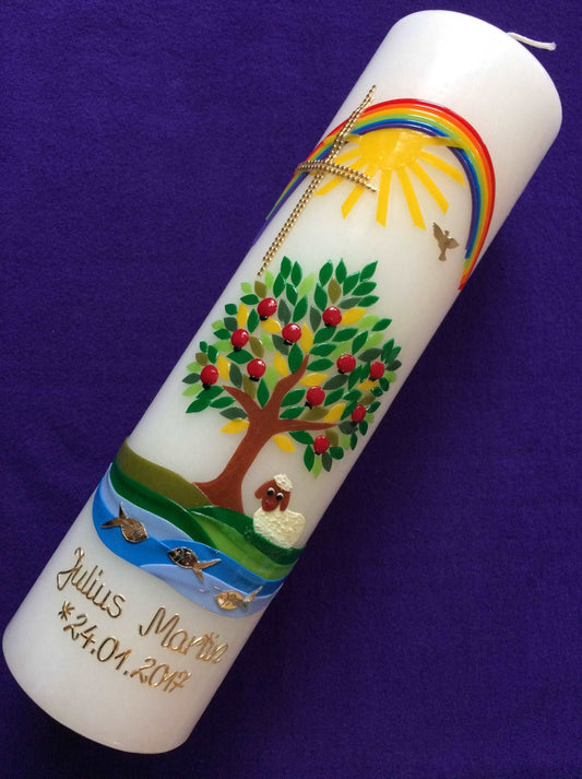 Easter Candle, Ostern Kerze - Handarbeit - keine Folie - inkl. Wachsbeschriftung