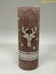 Weihnachtskerze , Weihnachtsgeschenk, Weihnachten in RUSTICA, VINTAGE-Look, Kerze, Hirsch, Geweih, Natur Farben