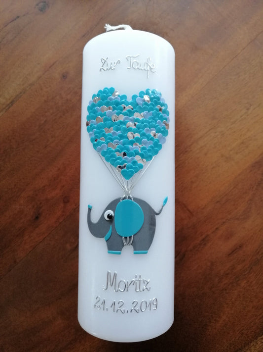 Taufkerze Elefant