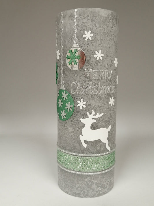 Weihnachten 2024 in RUSTICA, VINTAGE-Look, 1 x Weihnachtskerze, Weihnachtsgeschenk inkl. Geschenkkarton