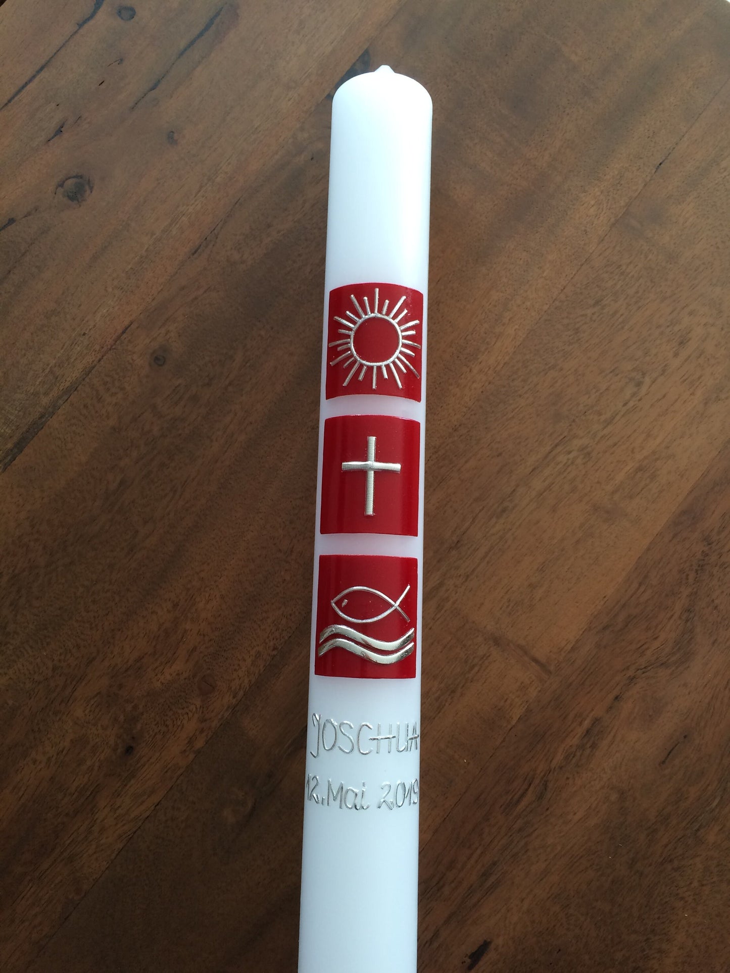 Kommunionkerze 40x4 cm, Mädchen, Jungen