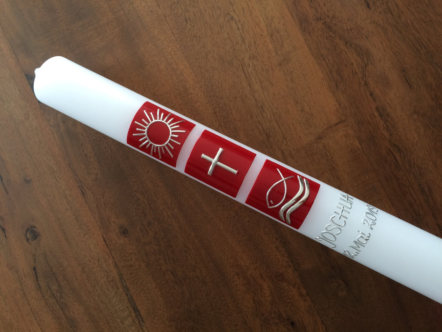 Kommunionkerze 40x4 cm, Mädchen, Jungen