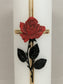 Trauerkerze, Grabkerze, Kreuz, Rose