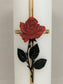 Trauerkerze, Grabkerze, Kreuz, Rose
