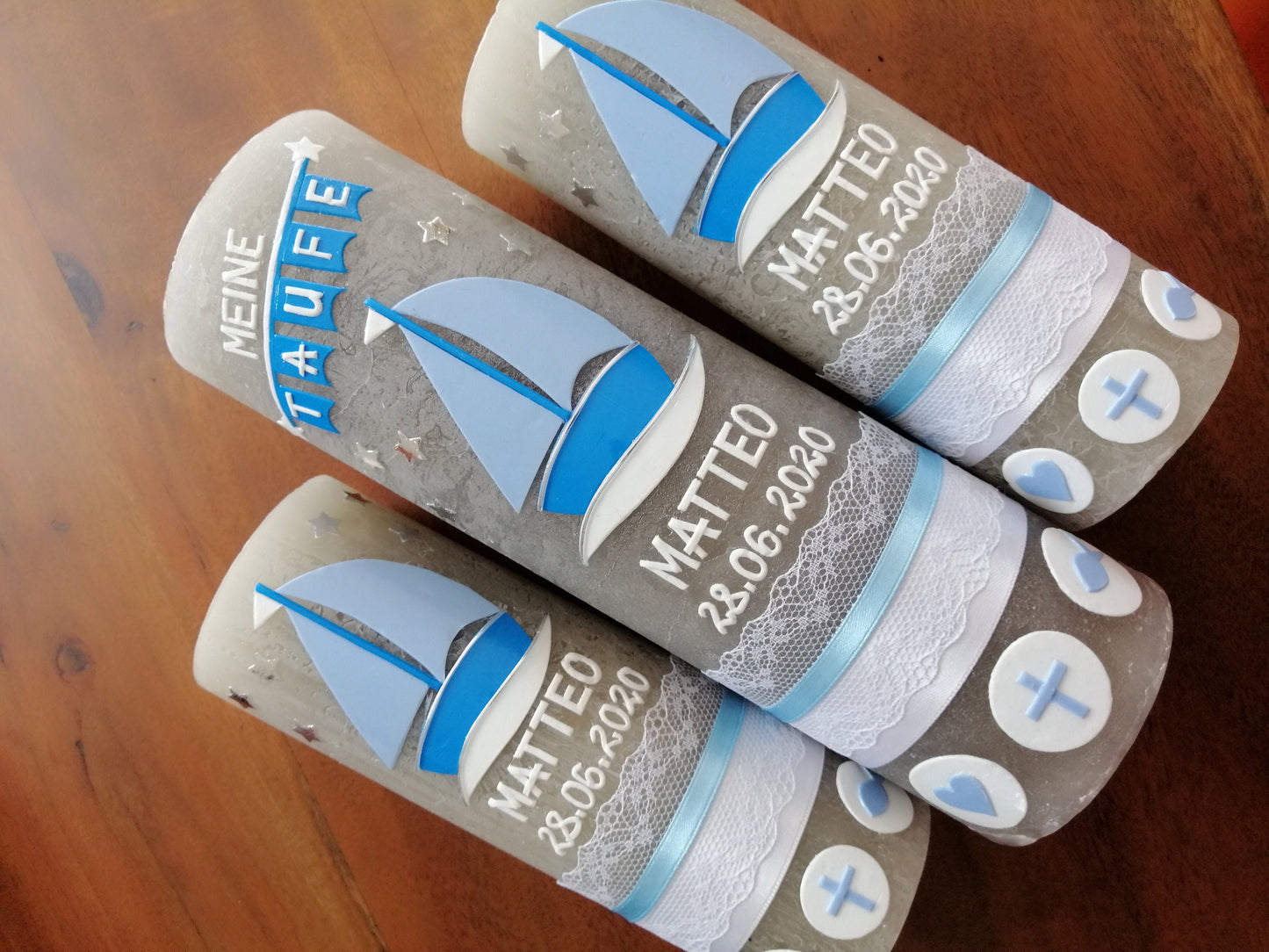 TAUFKERZEN SET Boot Arche