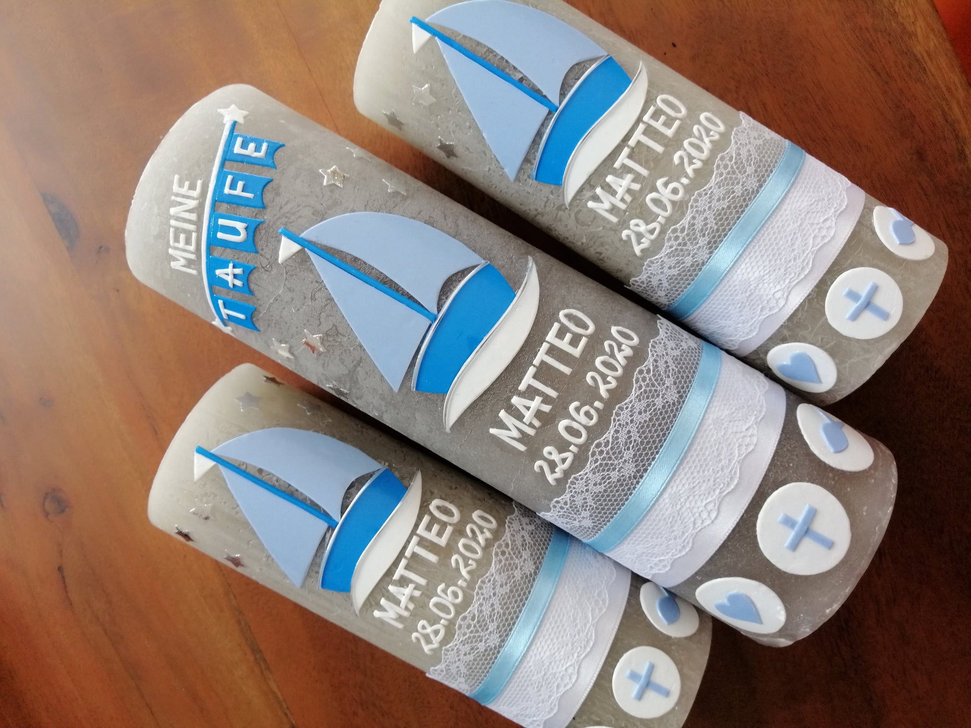 TAUFKERZEN SET Boot Arche