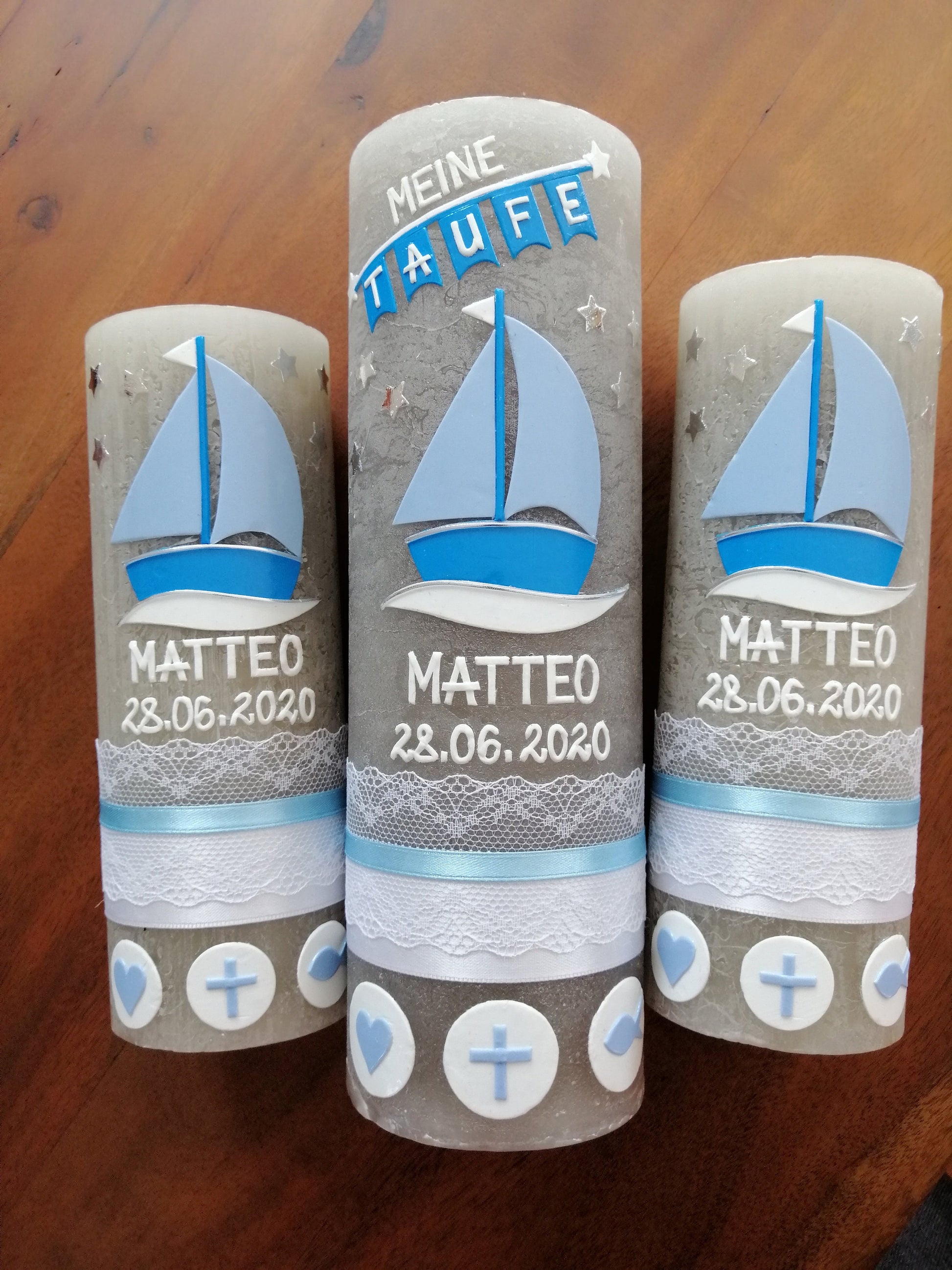 TAUFKERZEN SET Boot Arche