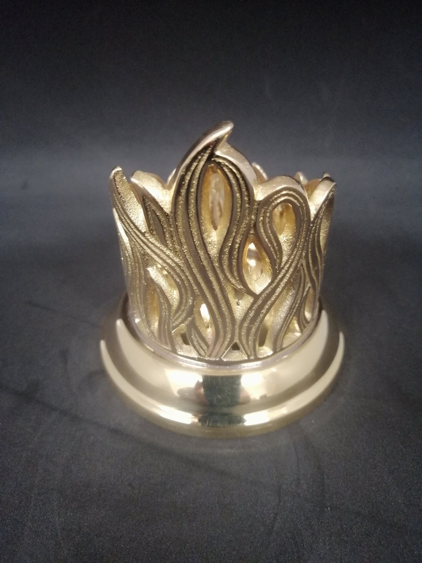 Kerzenständer Flamme Gold für Kerzen 40/5 cm