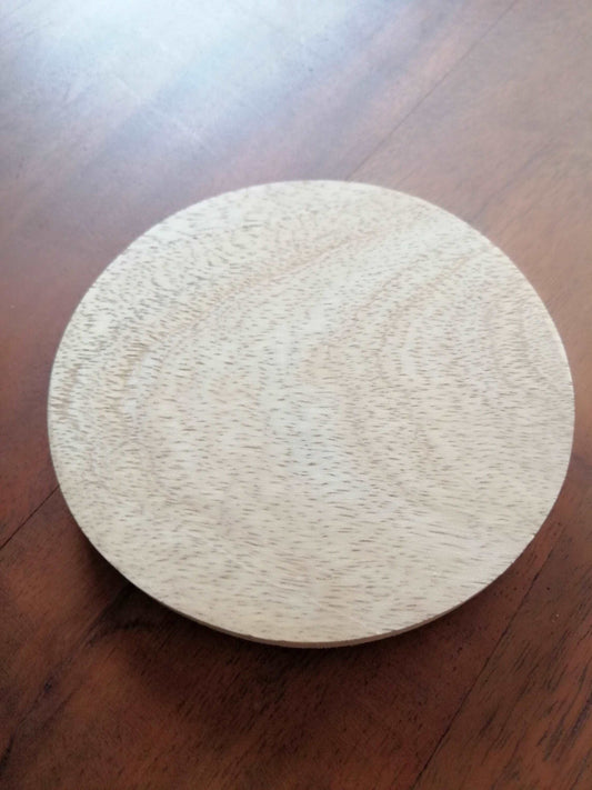 Kerzenteller für Kerzen Holz natur 10 cm Taufe,Hochzeit