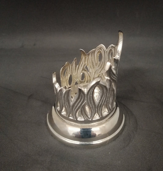 Kerzenständer Flamme Silber für Kerzen 40/4 cm