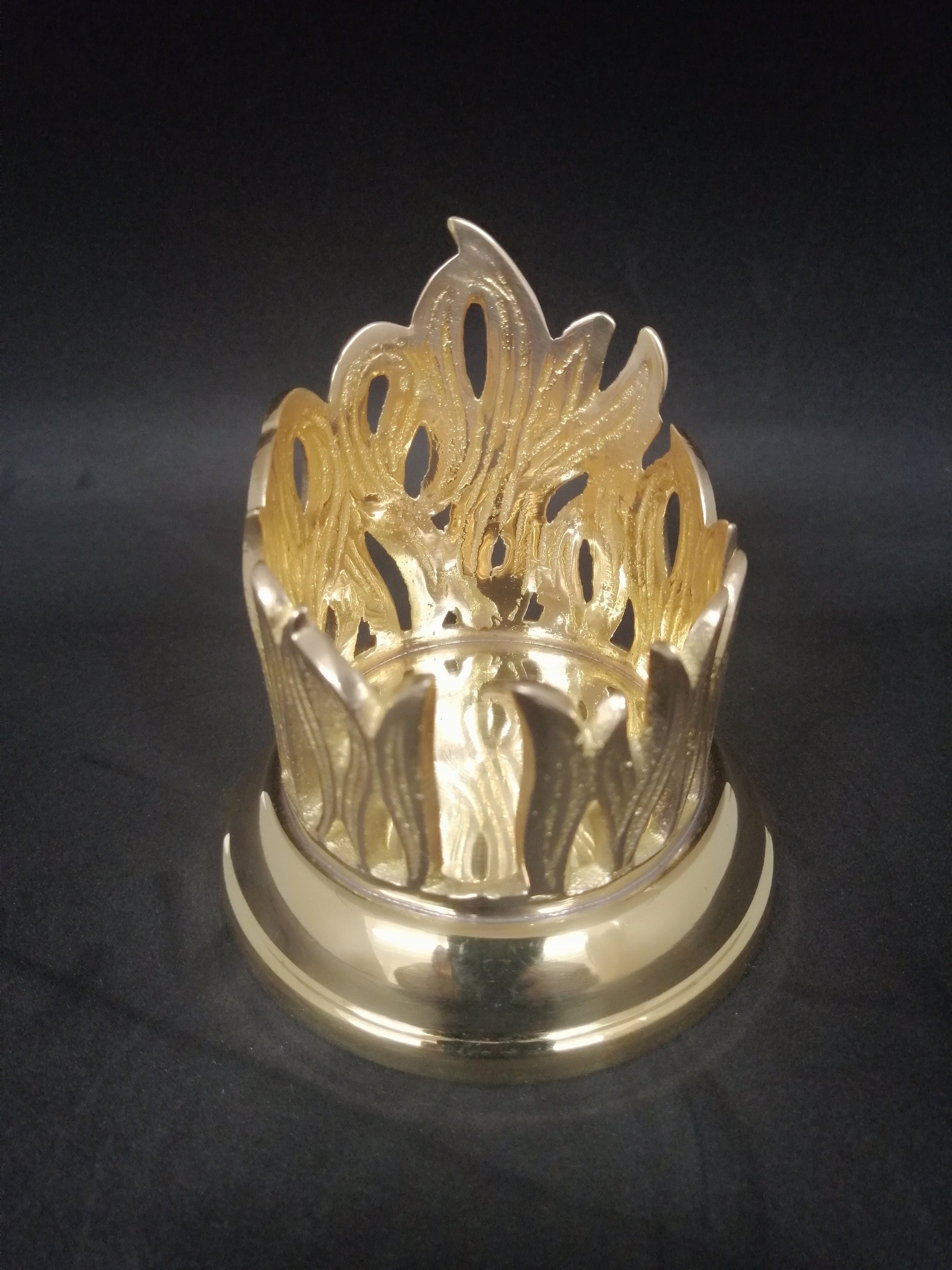 Kerzenständer Flamme Gold für Kerzen 40/5 cm