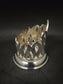 Kerzenständer Flamme Silber für Kerzen 40/5 cm
