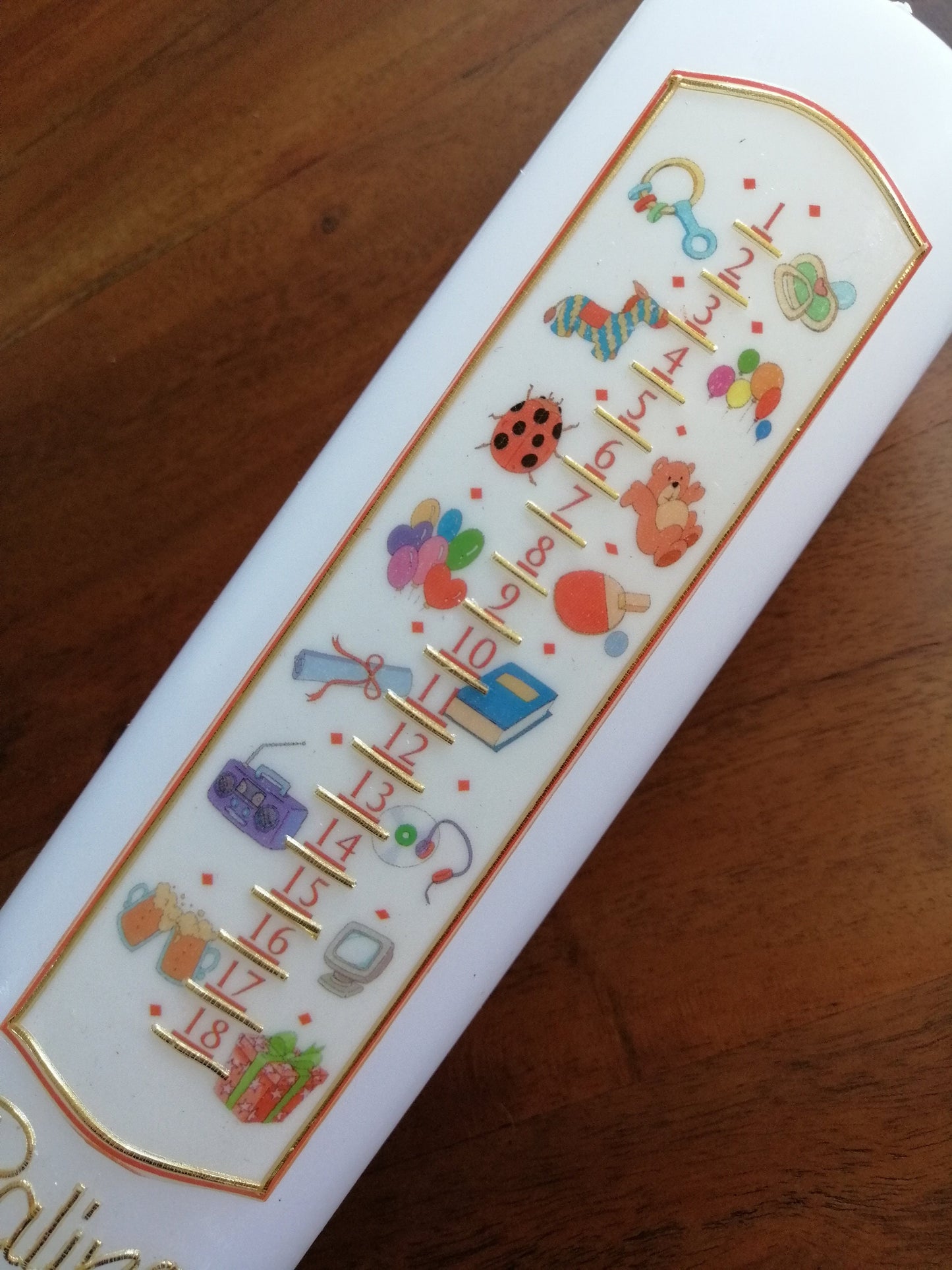 Geburtstagkerze Kerze zum Geburtstag inkl. Beschriftungen