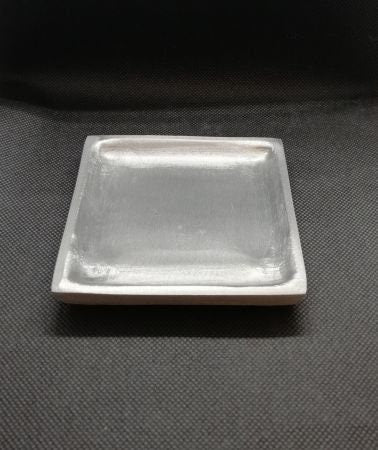Kerzenteller silber-matt für Kerzen bis 9 cm
