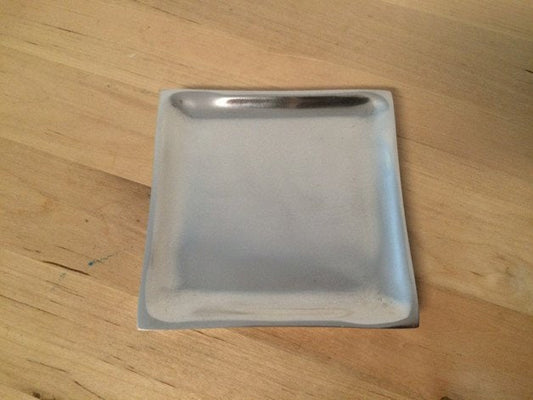 Kerzenteller silber poliert- Kerzen bis 7 cm