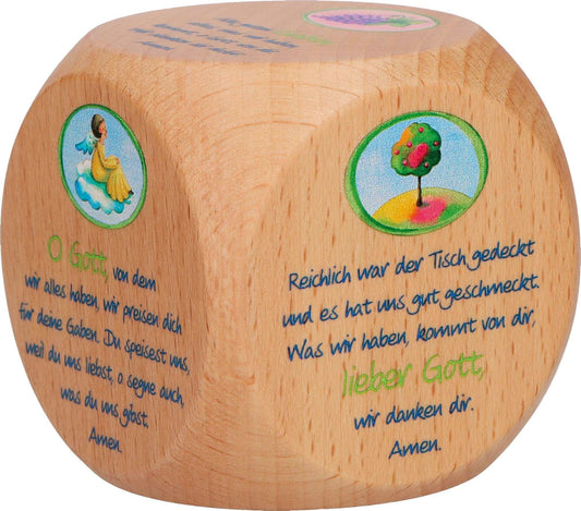 GEBETSWÜRFEL - TISCHGEBETE Taufgeschenk 6x6 cm