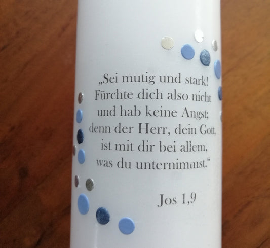 Taufspruch / Spruch individuell und passend zu Ihre Kerze auf Folie bedruckt