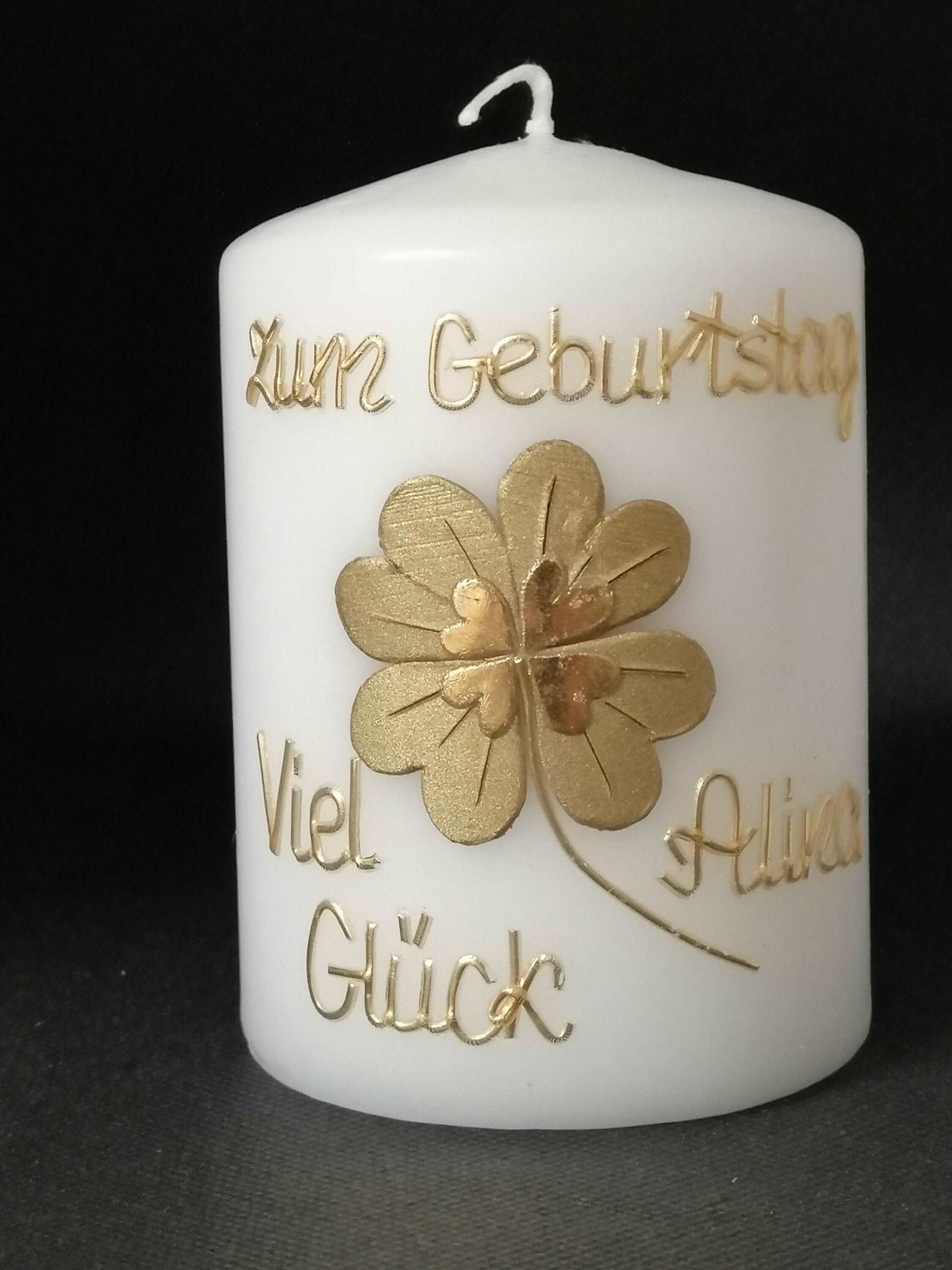 Geburtstagkerzen Geburtstagskerze Kerze Geburtstag Farbwünsche möglich Wachsverzierungen Wachsbeschriftung