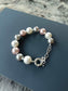 Armband aus Mallorca-Perlen 14mm, SEASHELL Pearl, Geschenk Schmuck, Taufe, Kommunion, Hochzeit