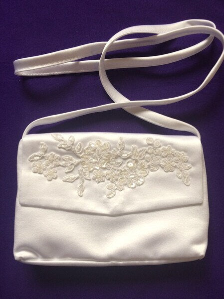 Kommuniontasche Hochzeittasche Umhängetasche Brauttasche Satin