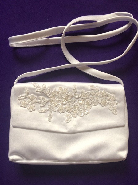 Kommuniontasche Hochzeittasche Umhängetasche Brauttasche Satin