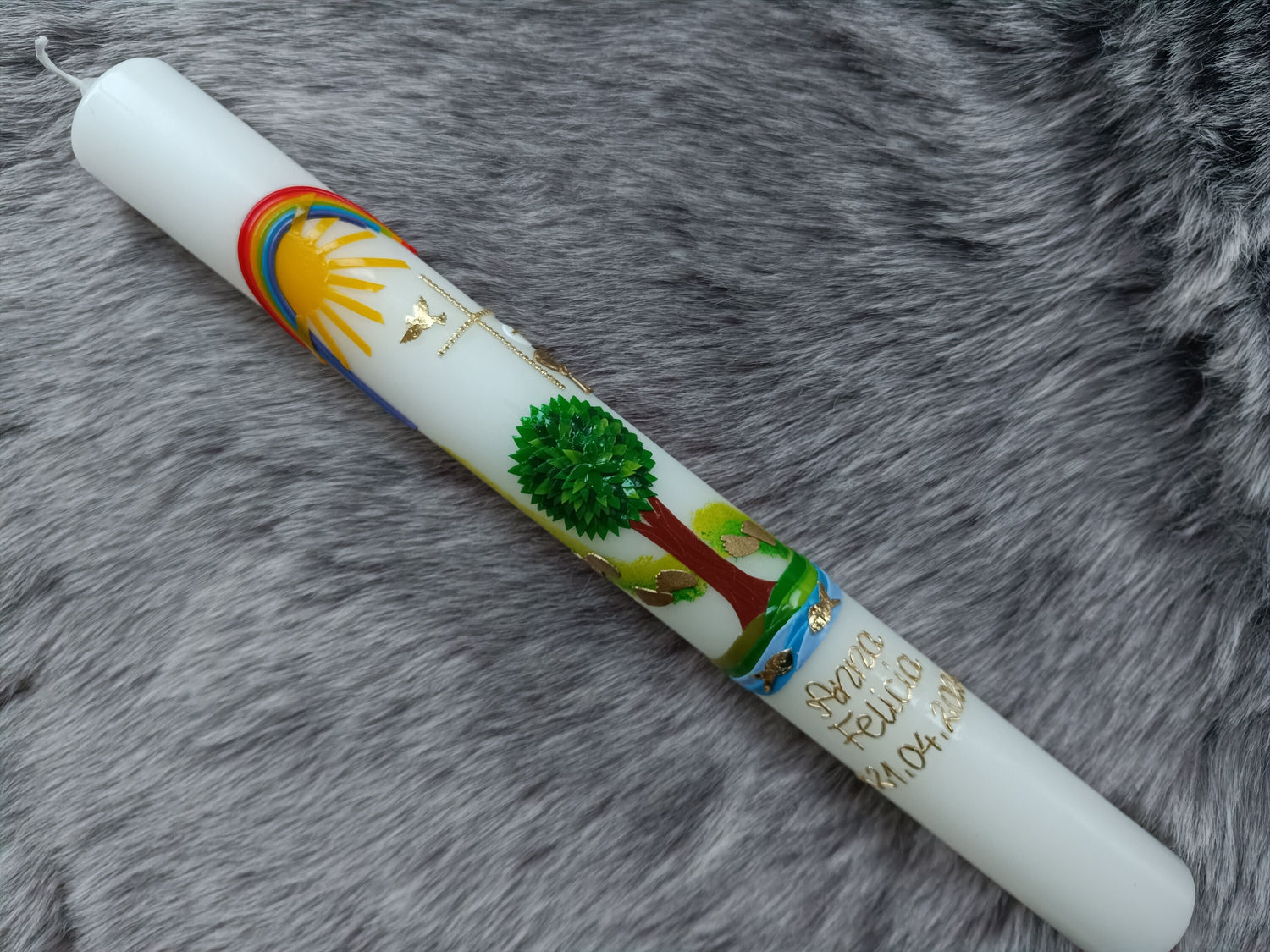 Kommunion Taufkerze 40x4