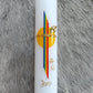 Taufkerze Regenbogen