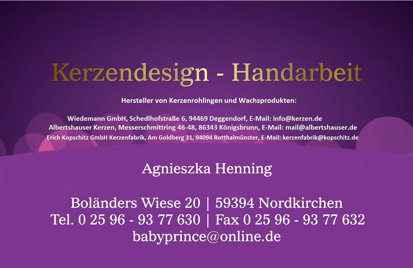 Taufkerze - Boot - Arche - Fisch- Mädchen - Kerze - Taufe - Handarbeit - keine Folie - inkl. Wachsbeschriftung