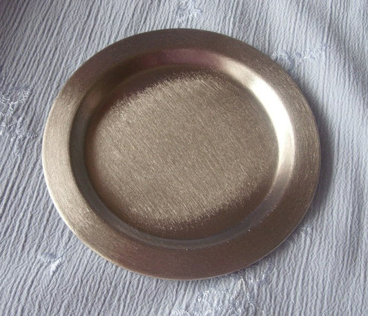 Kerzenteller silber-matt für Kerzen 60-80 mm Taufe,Hochzeit