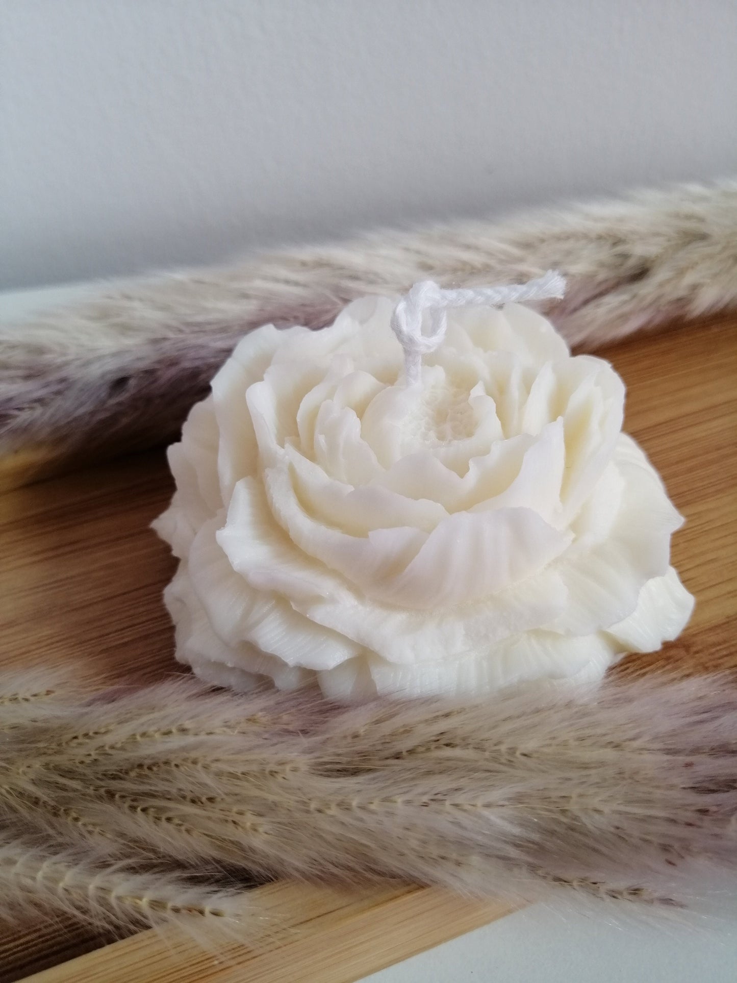 Weihnachtsgeschenk, Weihnachtskerze, Soya Kerze Natur, Lavendel Pfingstrosen Kerze | Peony candle | Hochzeit | 100% Sojawachs