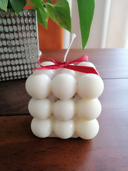 Weihnachtsgeschenk, Weihnachtskerze, Soya Kerze Lavendel, MAXI BUBBLE Candle - VEGAN - Bubble Kerzen - Würfel